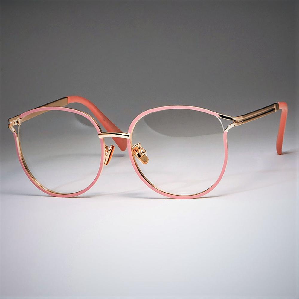 Montature Occhiali Stile Cat Eye in Lega Metallica