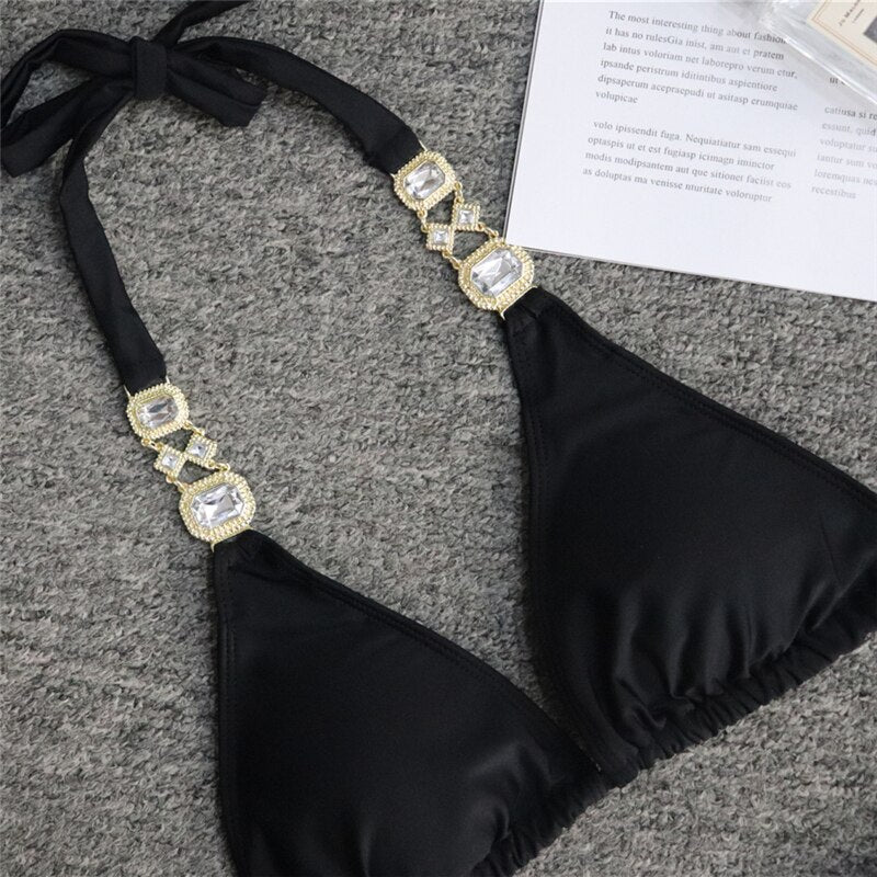 Costume da Bagno Fashion con Strass da Donna