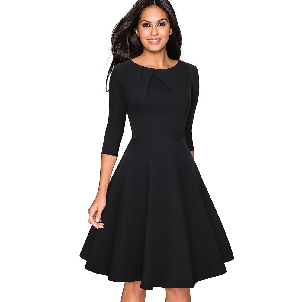 Vestito Donna Elegante A-Line Swing