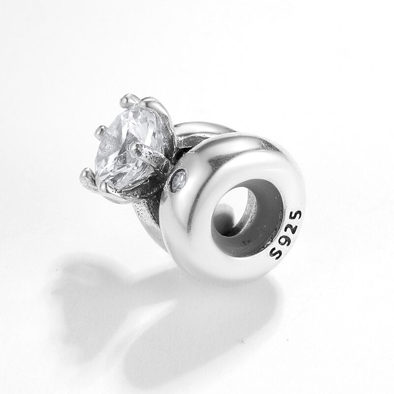 Charm in Argento Sterling con Motivo in Cristallo