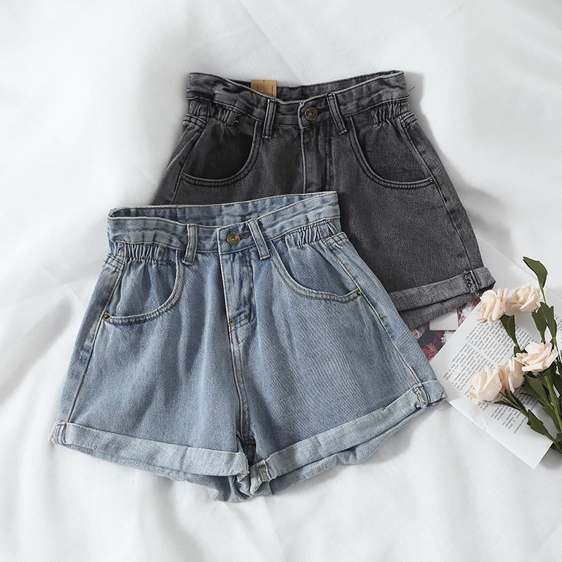Shorts in Denim Larghi da Donna