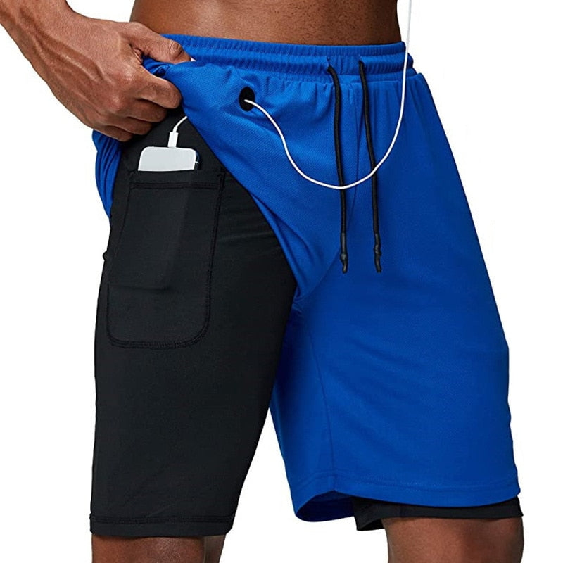 Pantaloncini da Running Uomo con Tasca Nascosta
