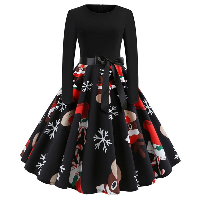 Vestito Swing Donna Stile Natalizio