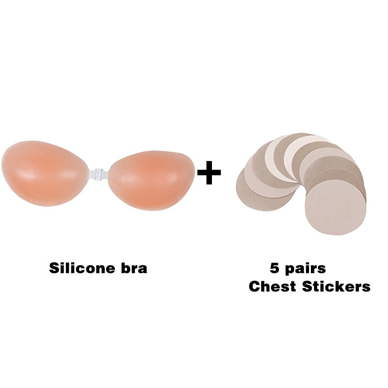 Reggiseno Push Up in Silicone Senza Spalline da Donna