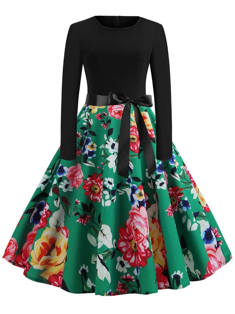 Vestito Swing Donna Stile Natalizio