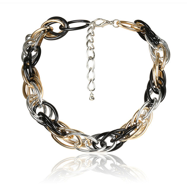 Collana Choker Punk con Lucchetto da Donna