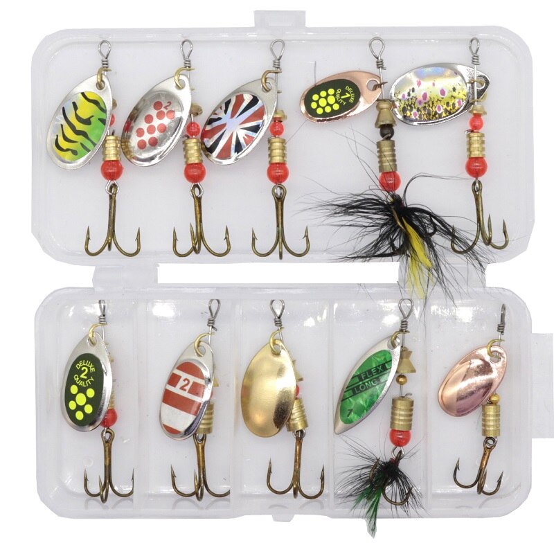 Set Esche in Metallo con Amo e Piuma