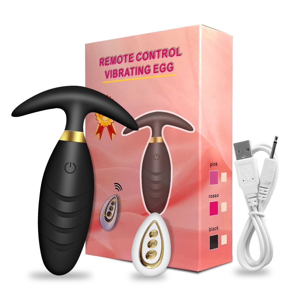 Vibratore Plug Anale Design Nero/Rosa