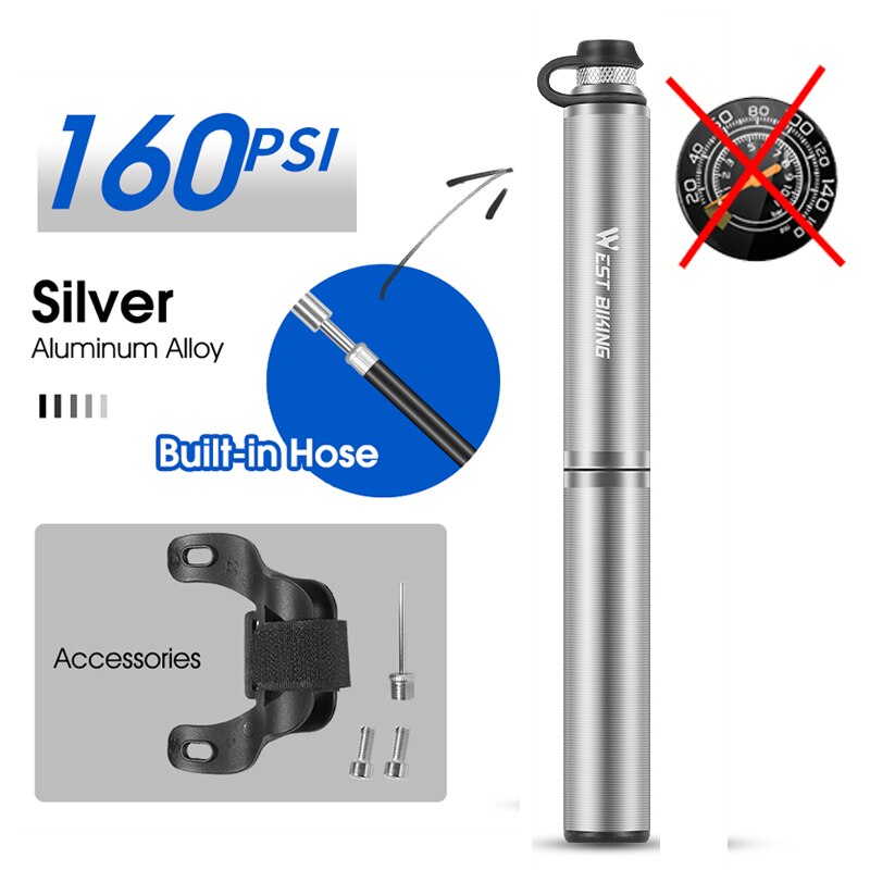 Cycling Portable Aluminum Alloy Pump with Barometer