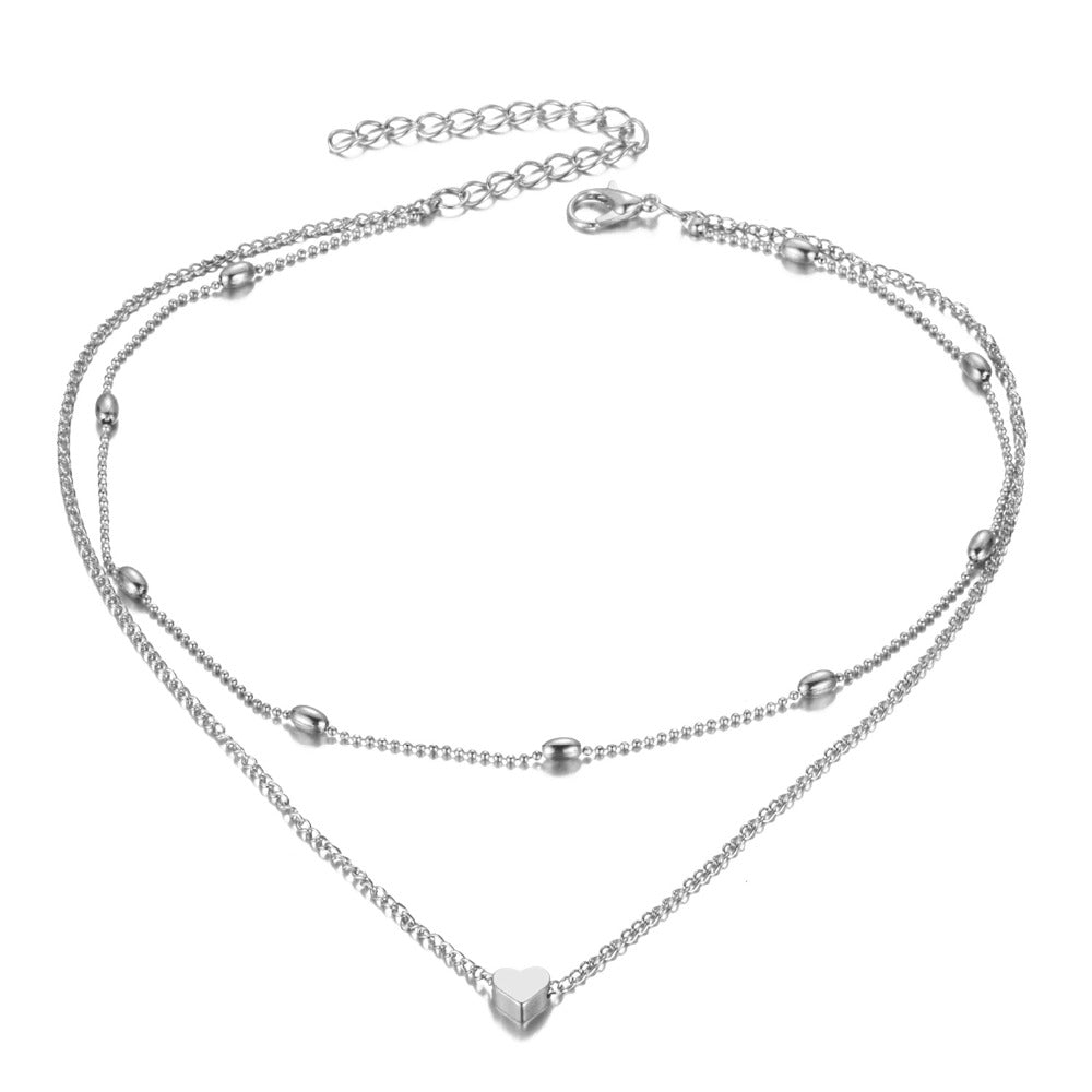 Collana con Ciondolo a Forma di Cuore da Donna