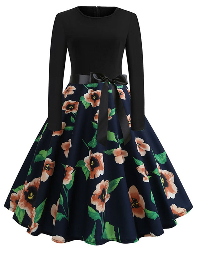 Vestito Swing Donna Stile Natalizio