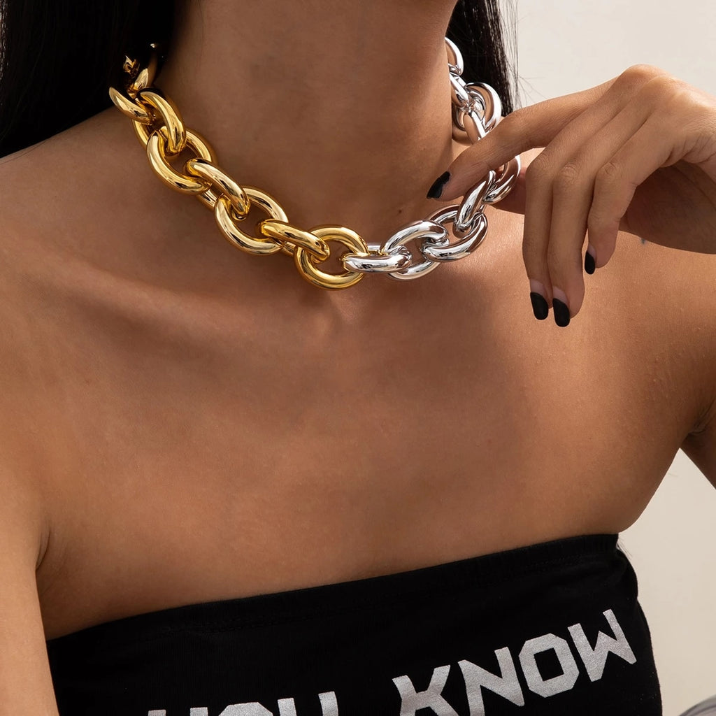 Collana Choker Punk con Lucchetto da Donna
