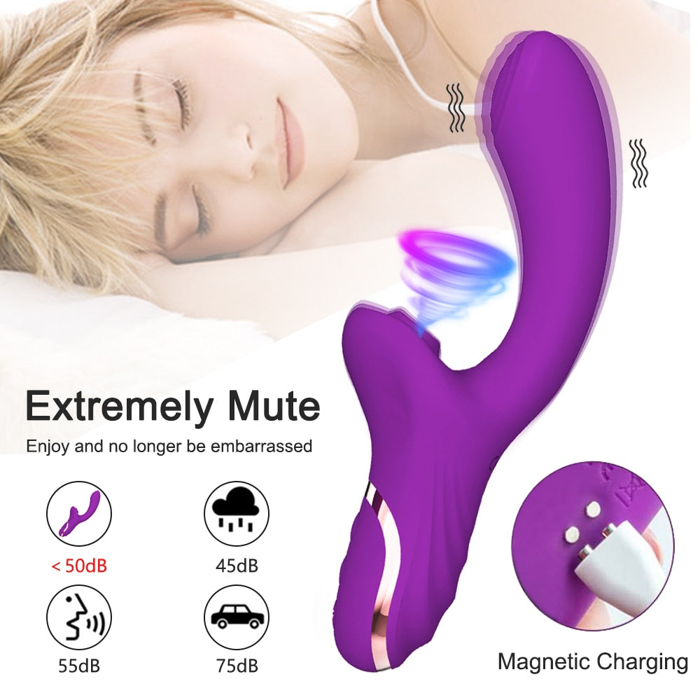 Vibratore 2 in 1 — 20 Modalità di Suzione e Vibrazione