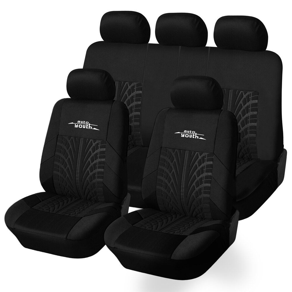 Set Coprisedili Auto Universali con Motivo Battistrada