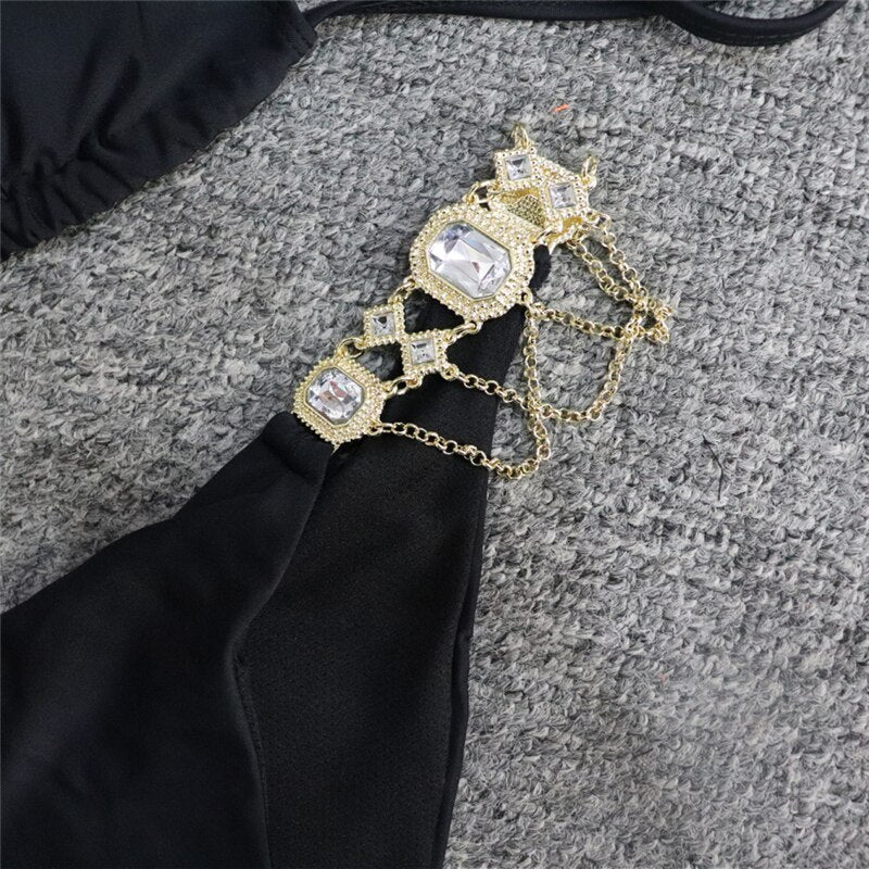 Costume da Bagno Fashion con Strass da Donna