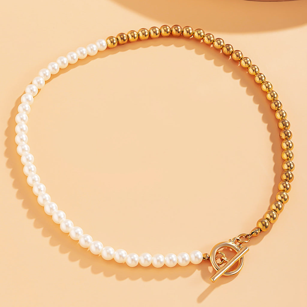 Collana a Catena con Perle Barocche da Donna