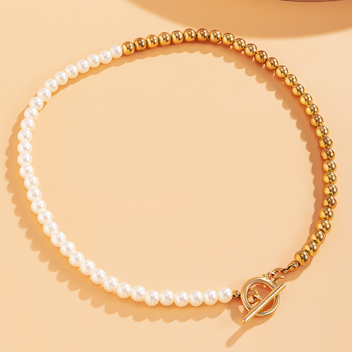 Collana a Catena con Perle Barocche da Donna