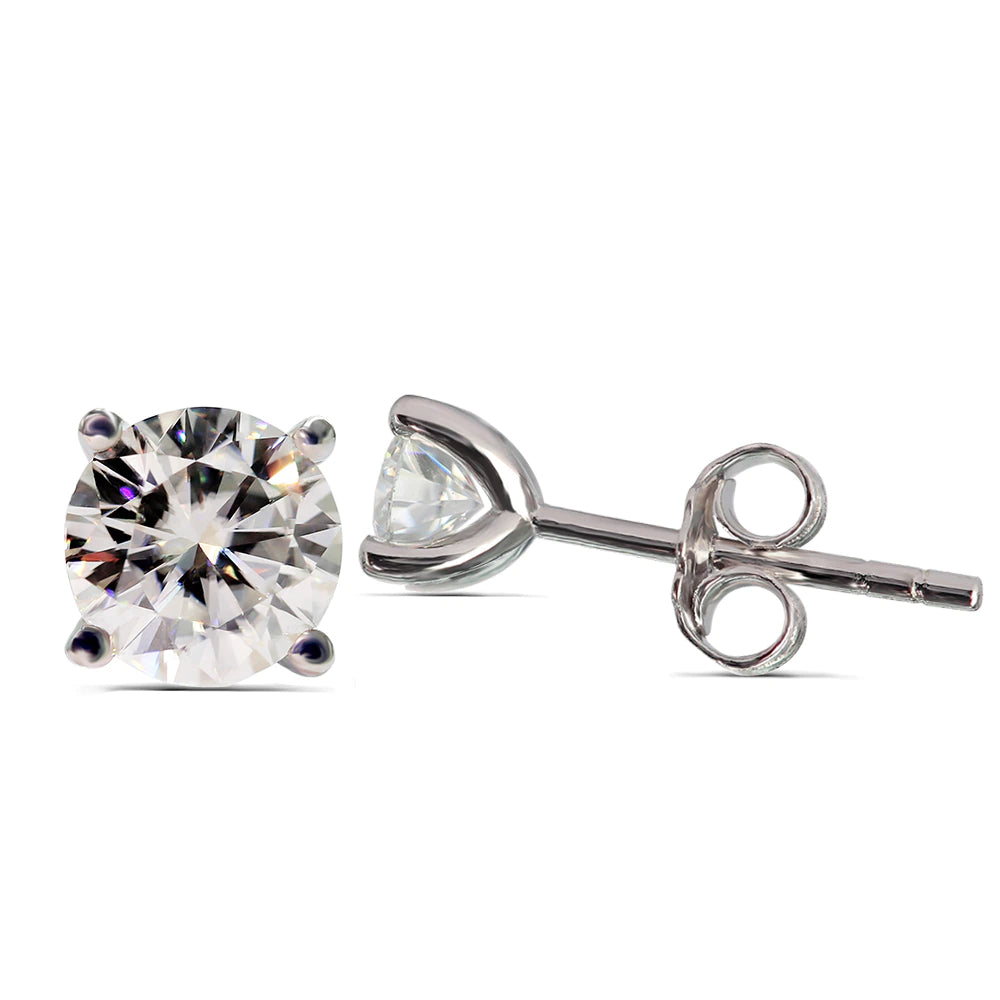 Orecchini in Argento Sterling con Moissanite da Donna