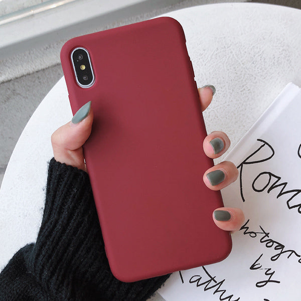 Solid Color Silicone Case for iPhone