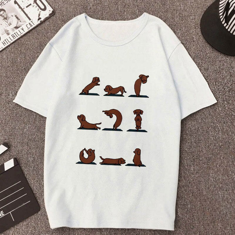 T-Shirt con Stampa di Cuccioli