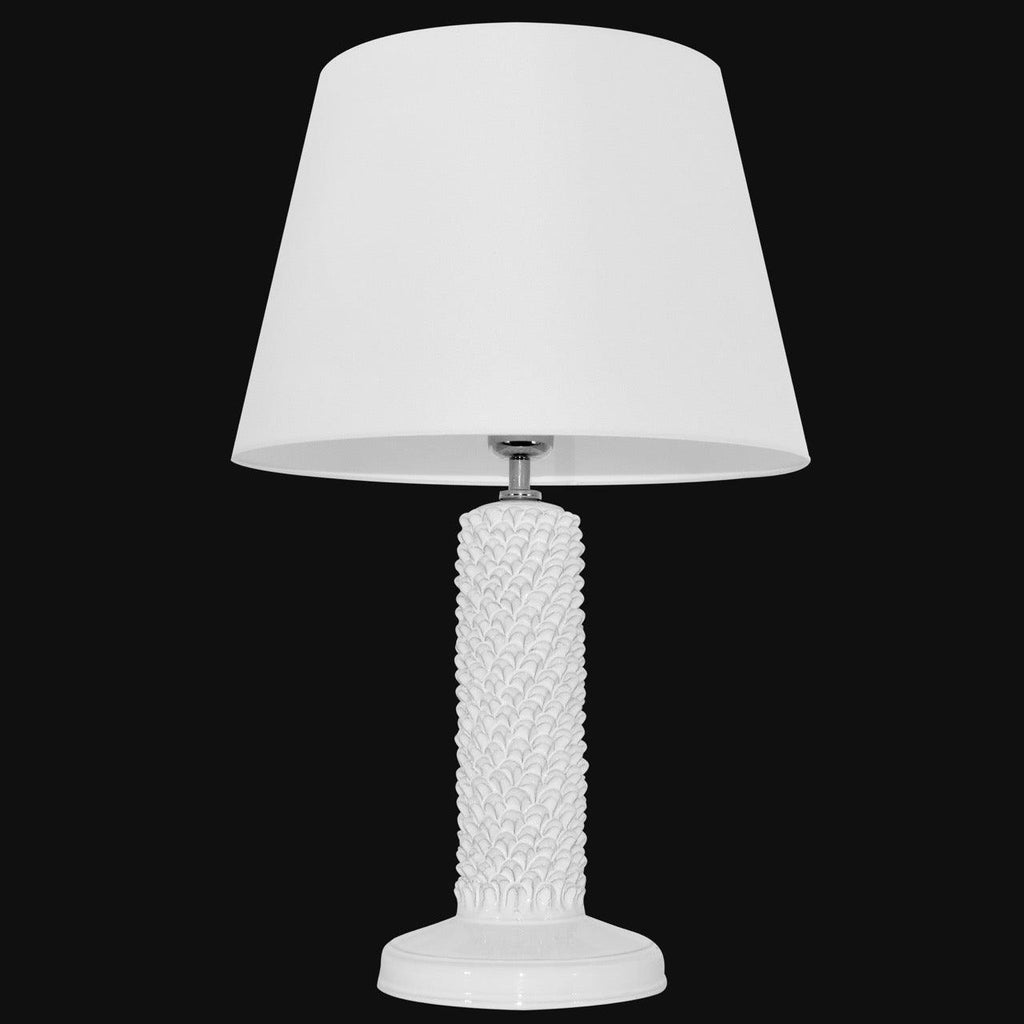 Lume Pigna Cilindro in Ceramica di Caltagirone h 60 cm - White Line