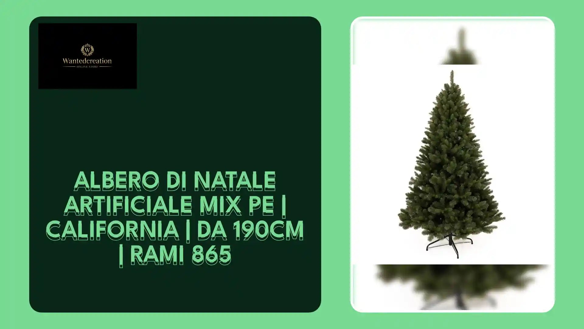 Albero di Natale artificiale MIX PE | CALIFORNIA | da 190cm | rami 865 by@Outfy