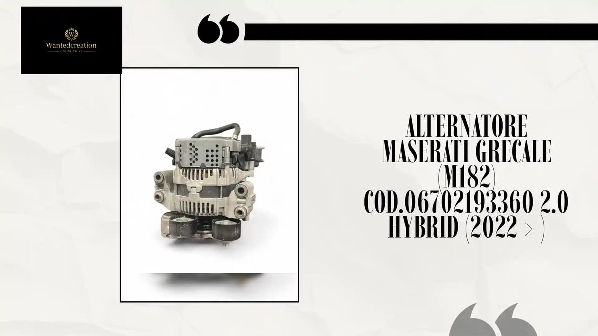 Alternatore Maserati Grecale (M182) cod.06702193360 2.0 hybrid (2022 > ) by@Outfy
