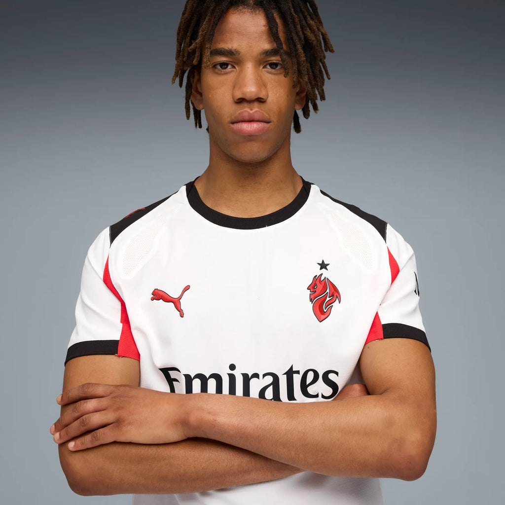 Maglia Gara Calcio Puma AC Milan Away AUTHENTIC ULTRAWEAVE Bianca 2025/2026