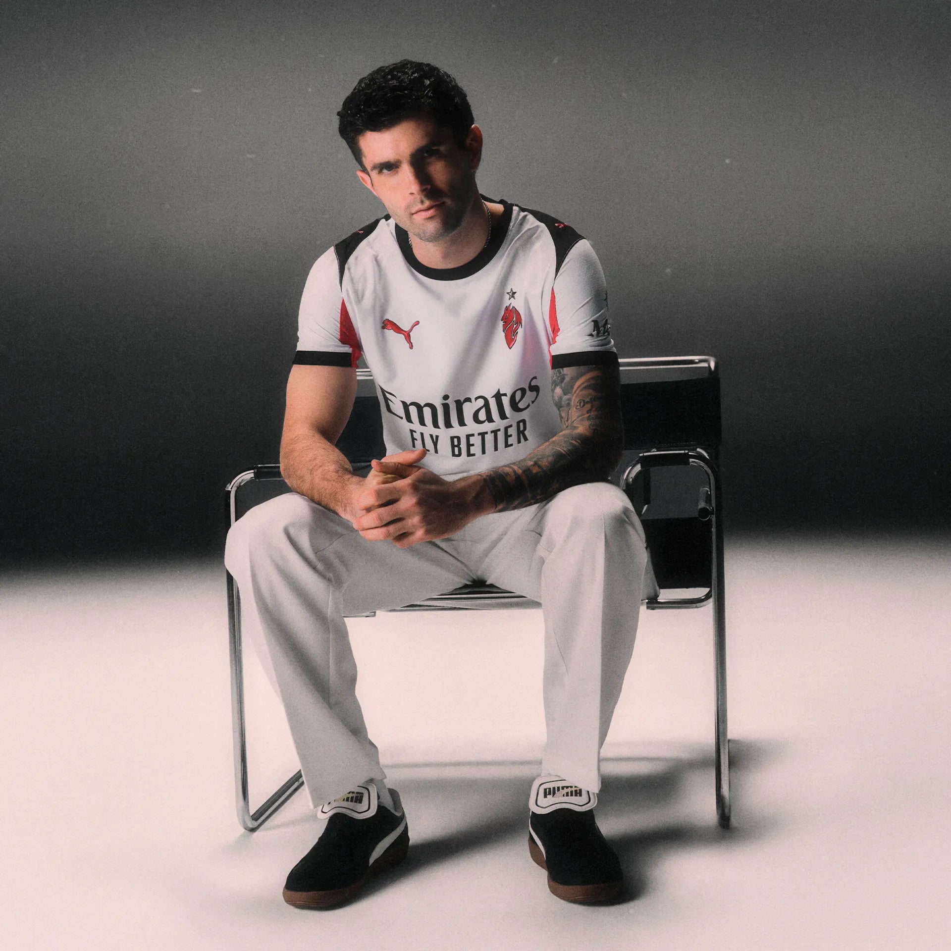 Maglia Gara Calcio Puma AC Milan Away AUTHENTIC ULTRAWEAVE Bianca 2025/2026