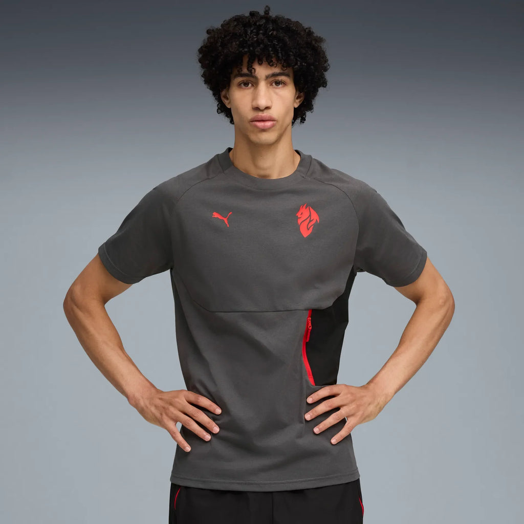 Puma Maglia Calcio Casual Pumatech Pocket Tee Milan Grigio ACM 2025/2026