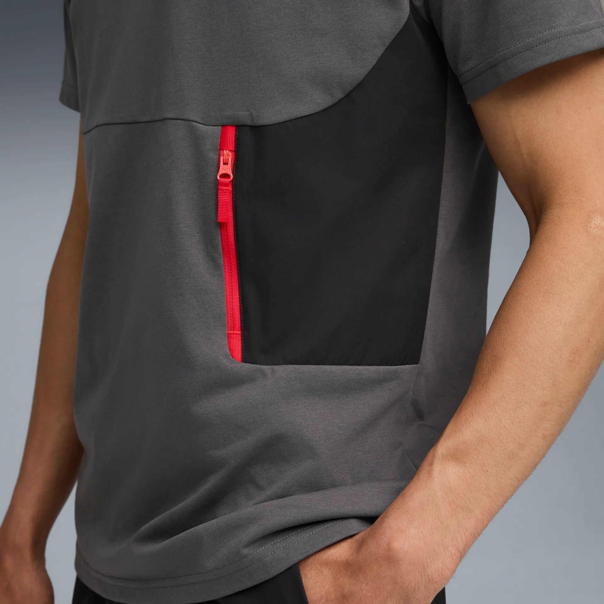 Puma Maglia Calcio Casual Pumatech Pocket Tee Milan Grigio ACM 2025/2026