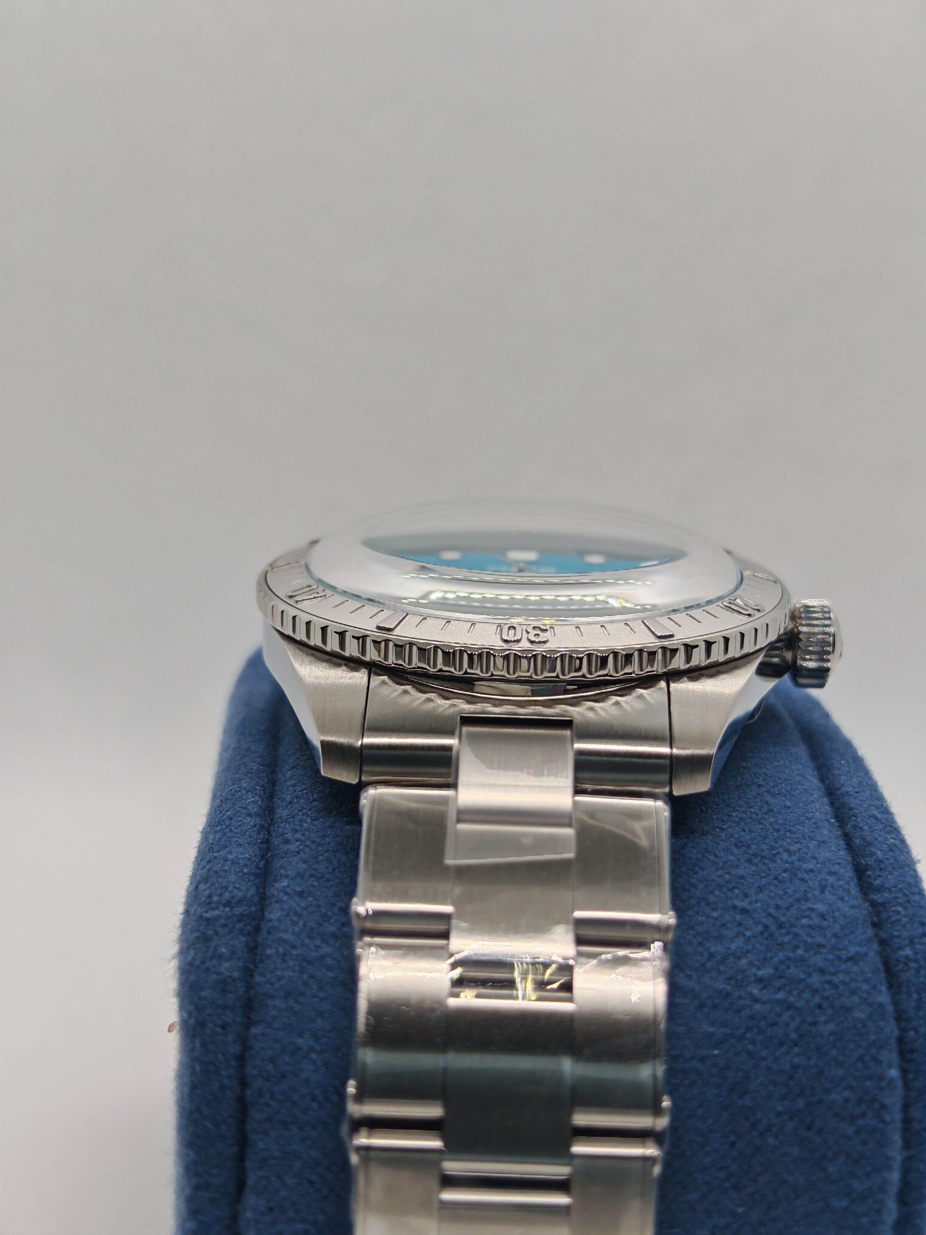 Oris Divers Sixty-Five Cotton Candy Uomo Unisex Swiss Made 38 mm Quadrante Blu Cassa Acciaio Bracciale Acciaio Vetro Zaffiro Antiriflesso Automatico Calibro 733-1 Data Riserva 41 Ore Diver 100m Ref. 01 733 7771 4055-07 8 19 18 Full Set