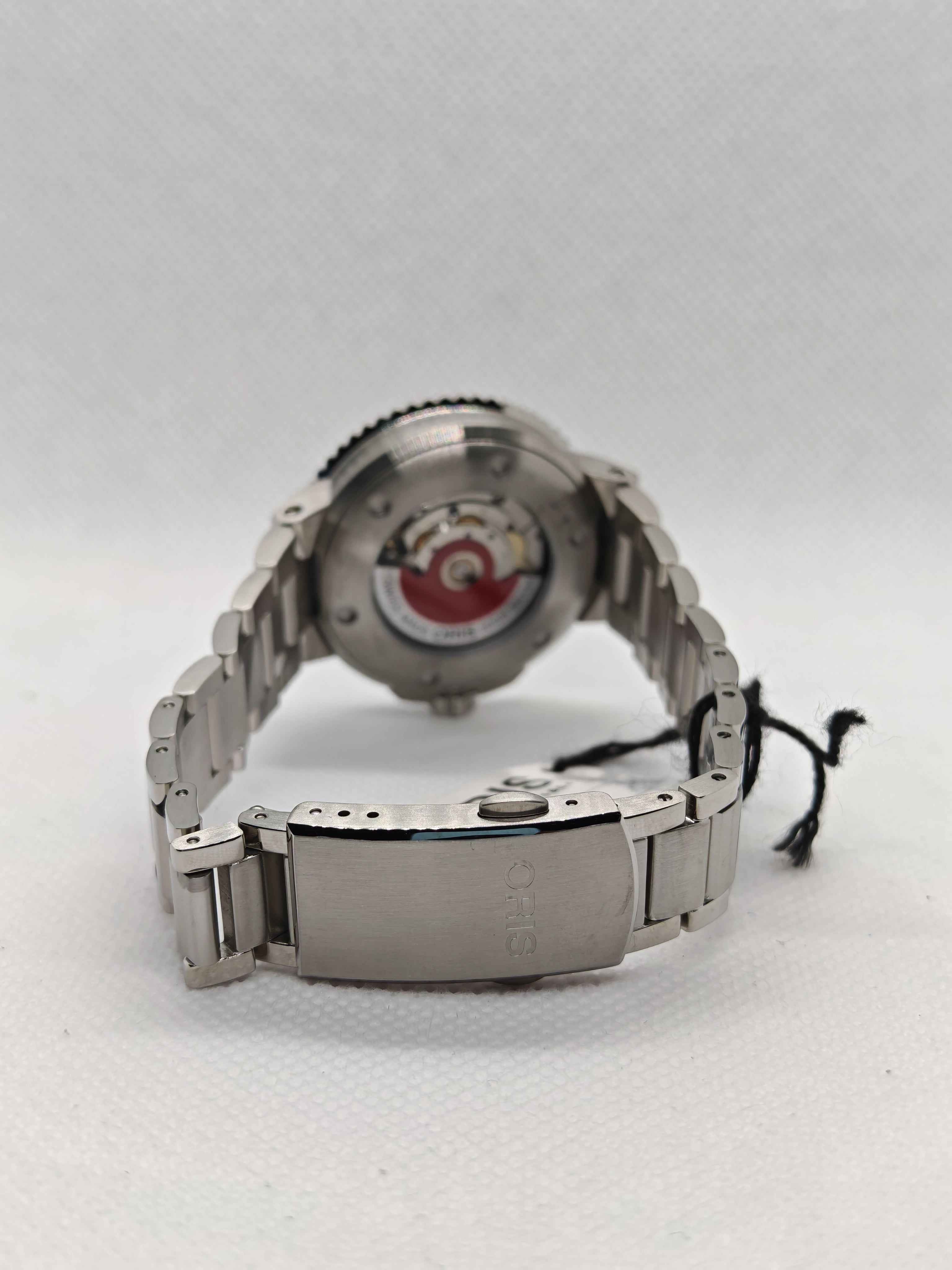 Oris Aquis Date X Bracenet Uomo Unisex Swiss Made 36,5 mm Quadrante Verde Riciclato Acciaio Bracciale Acciaio Vetro Zaffiro Antiriflesso Automatico Calibro 733-1 Data Riserva 41 Ore Diver 300m Ref. 01 733 7770 4137-07 8 18 05P Full Set