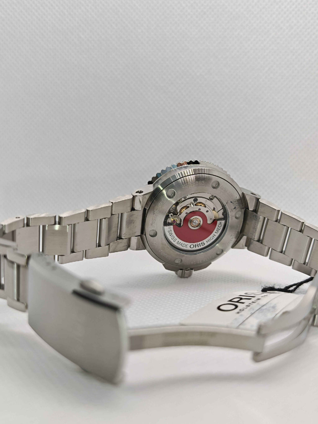 Oris Aquis Date X Bracenet Uomo Unisex Swiss Made 36,5 mm Quadrante Verde Riciclato Acciaio Bracciale Acciaio Vetro Zaffiro Antiriflesso Automatico Calibro 733-1 Data Riserva 41 Ore Diver 300m Ref. 01 733 7770 4137-07 8 18 05P Full Set